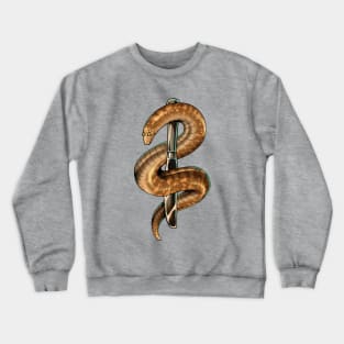 Snake and Dagger Tattoo Flash Crewneck Sweatshirt